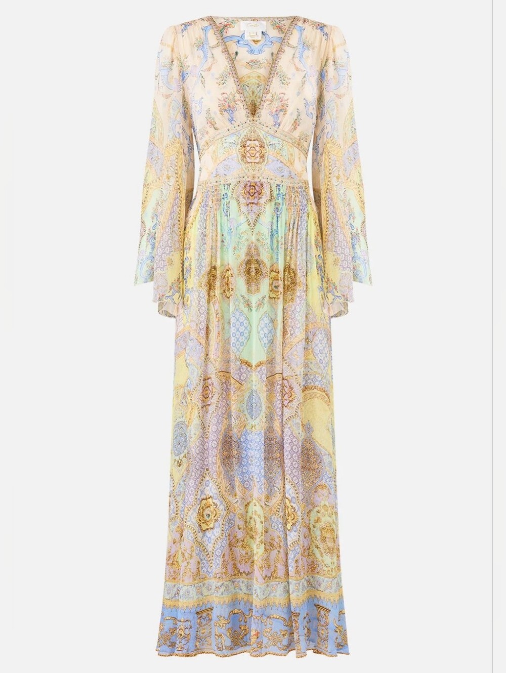 Camilla Flared Sleeve Dress In East Of Istanbul - Picture 6 of 15